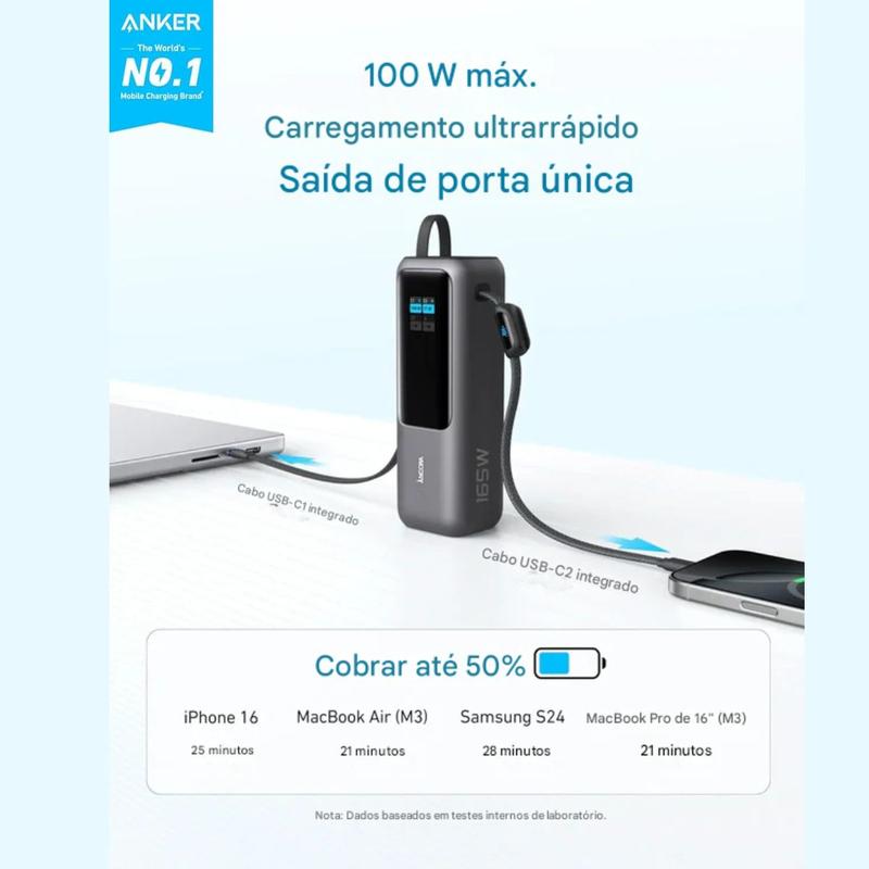 Powerbank Anker 165w 25000mah Aut. Para Transporte Em Avião